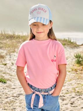 Tee-shirt fille motif poitrine manches courtes - vertbaudet enfant