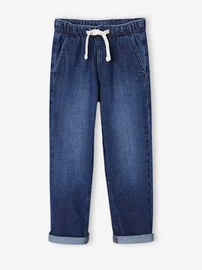 Wide Easy to Slip On Jeans for Boys - vertbaudet enfant Boys-Wide Easy to Slip On Jeans for Boys