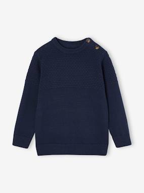 Fancy Knit Jumper for Boys - vertbaudet enfant Boys-Cardigans, Jumpers & Sweatshirts-Fancy Knit Jumper for Boys
