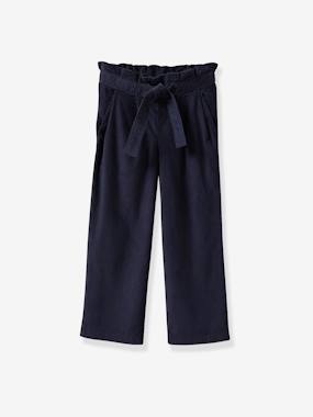 Pantalon large fille en velours - vertbaudet enfant Pantalon large fille en velours - vertbaudet enfant