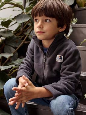 Zipped Jacket in Polar Fleece, for Boys - vertbaudet enfant Boys-Cardigans, Jumpers & Sweatshirts-Zipped Jacket in Polar Fleece, for Boys