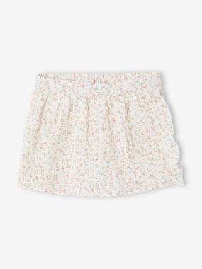 Jupe-short à fleurs cérémonie fille - vertbaudet enfant Fille-Jupe-short à fleurs cérémonie fille