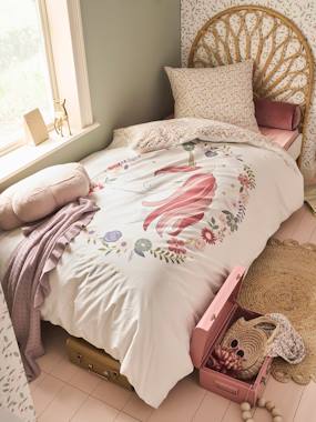 Duvet Cover + Pillowcase Set with Recycled Cotton for Children, Little Unicorn - vertbaudet enfant -Duvet Cover + Pillowcase Set with Recycled Cotton for Children, Little Unicorn