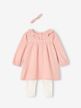 Baby dress, leggings and headband set - vertbaudet enfant Baby dress, leggings and headband set - vertbaudet enfant