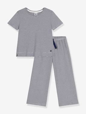 Pyjama enfant manches courtes jambes amples rayé - vertbaudet enfant