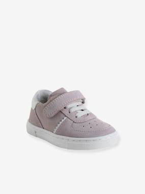 Leather Trainers, Laces & Hook-&-Loop Strap, for Babies - vertbaudet enfant -Leather Trainers, Laces & Hook-&-Loop Strap, for Babies