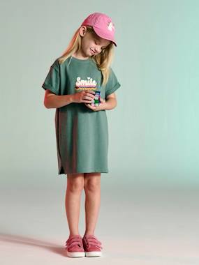 Robe fille en molleton léger motif - vertbaudet enfant Fille-Robe fille en molleton léger motif