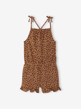 Printed Strappy Playsuit for Girls - vertbaudet enfant -Printed Strappy Playsuit for Girls