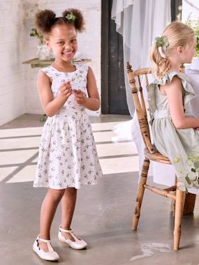 Robe de cérémonie imprimée fleurs fille - vertbaudet enfant Fille-Robe de cérémonie imprimée fleurs fille