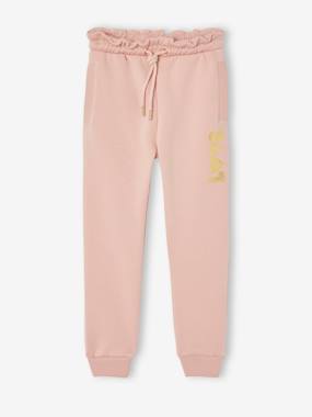 Jogging fille molleton motif love irisé - vertbaudet enfant Fille-Jogging fille molleton motif love irisé