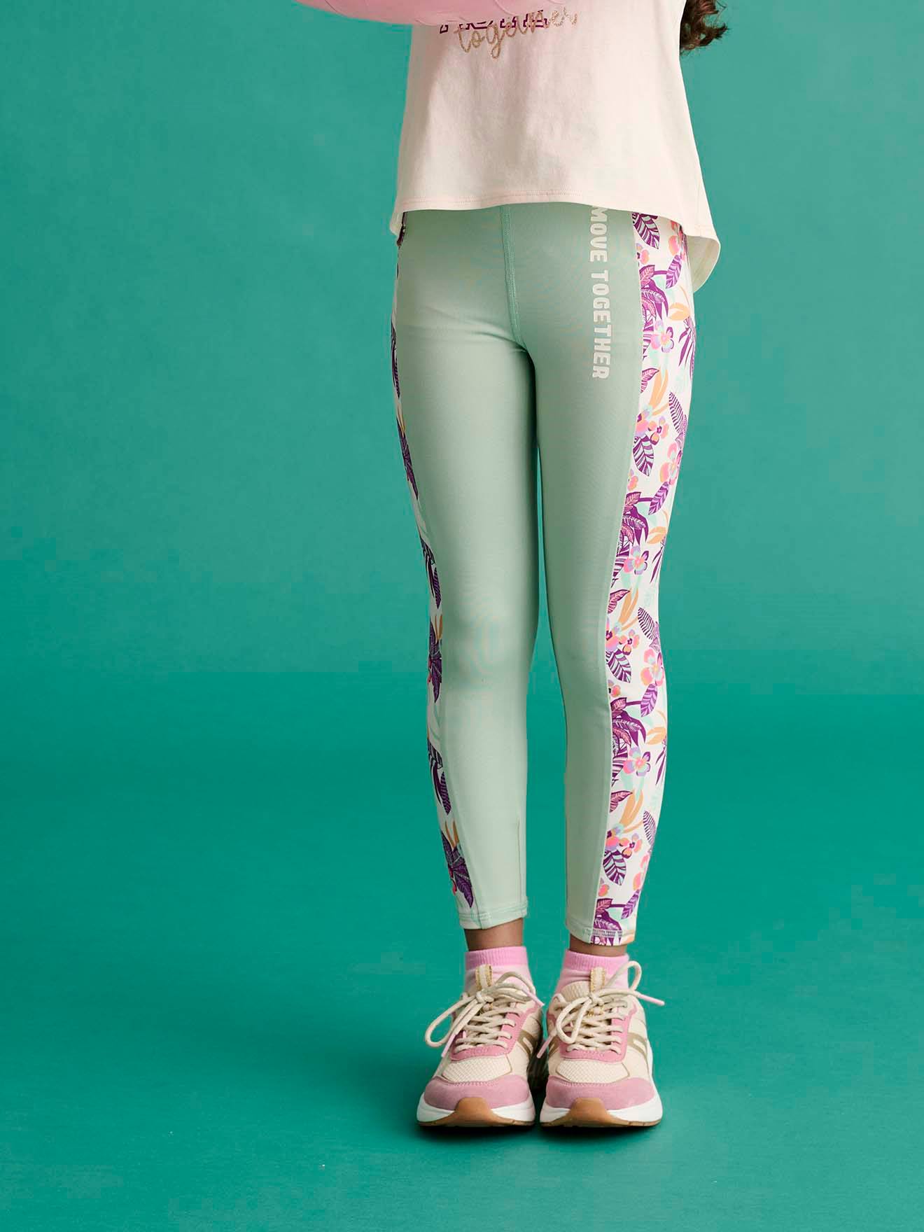 Pantalon de survêtement vert pour filles de 4 à 7 ans, cool