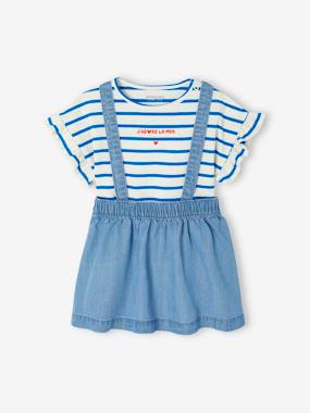 Ensemble t-shirt + jupe à bretelles bébé - vertbaudet enfant Ensemble t-shirt + jupe à bretelles bébé - vertbaudet enfant