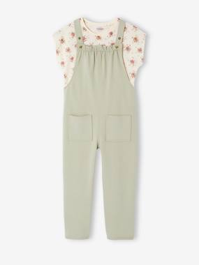 Ensemble t-shirt et salopette fille - vertbaudet enfant