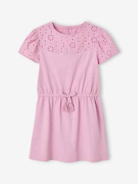 Robe détails en broderie anglaise fille - vertbaudet enfant Fille-Robe détails en broderie anglaise fille