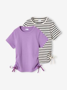 Pack of 2 Tie-Dye T-Shirts for Girls, JONEN - vertbaudet enfant -Pack of 2 Tie-Dye T-Shirts for Girls, JONEN