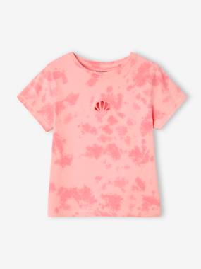 Tie-Dye Short-Sleeved T-Shirt for Girls - vertbaudet enfant -Tie-Dye Short-Sleeved T-Shirt for Girls