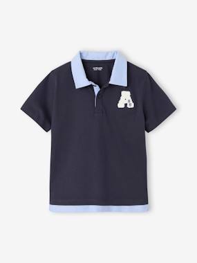 2-in-1 effect polo for boys - vertbaudet enfant Boys-2-in-1 effect polo for boys