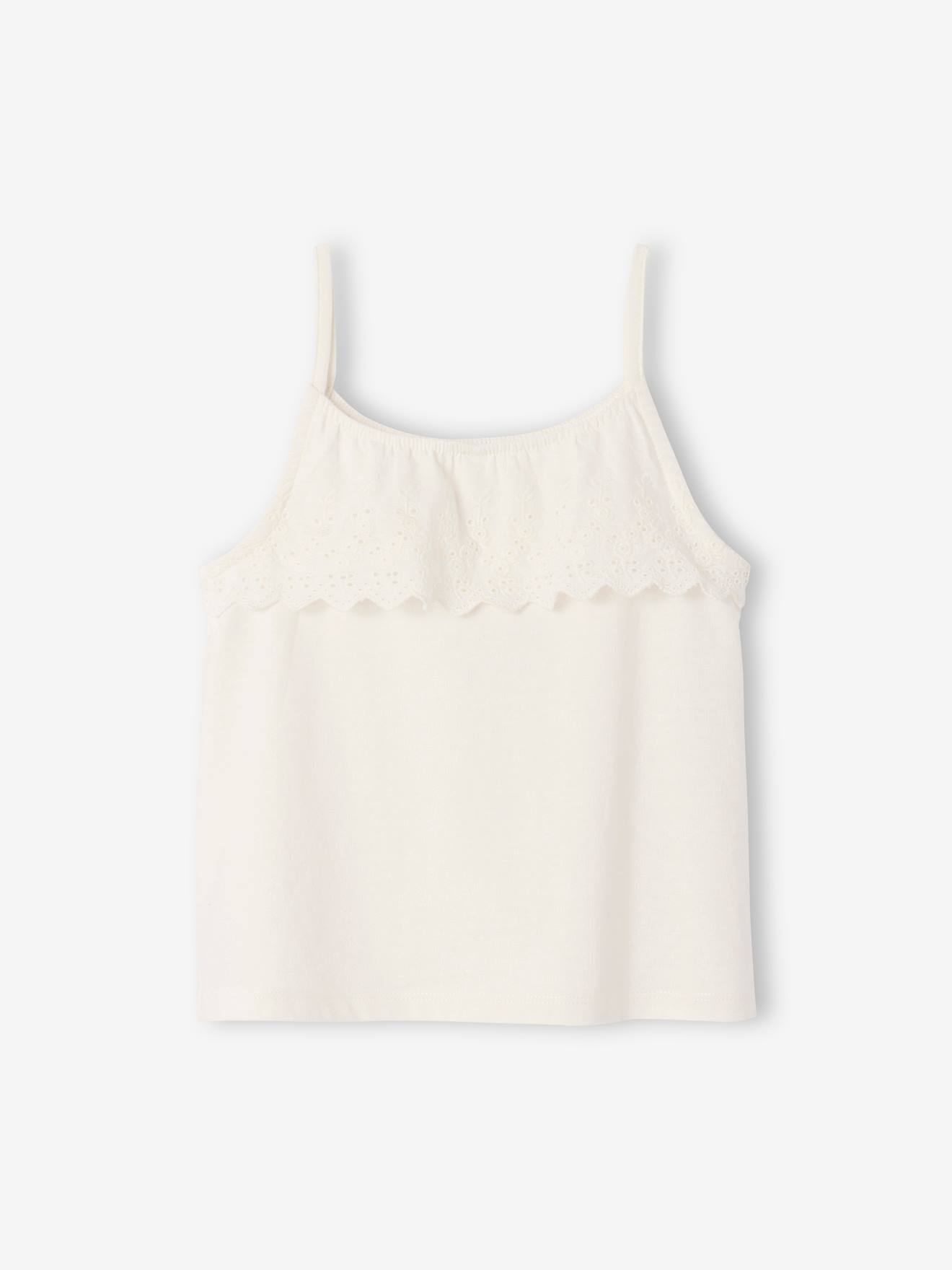 sleeveless top with ruffles