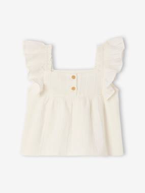 Blouse with Ruffles on Shoulders for Babies - vertbaudet enfant Blouse with Ruffles on Shoulders for Babies - vertbaudet enfant