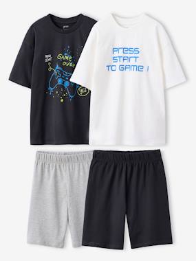 Pack of 2 Short Pyjamas, Gamer JONEN - vertbaudet enfant Boys-Pack of 2 Short Pyjamas, Gamer JONEN
