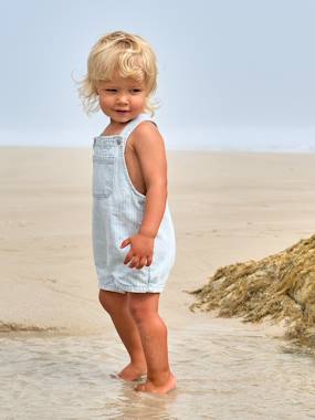 Striped Playsuit for Babies - vertbaudet enfant Striped Playsuit for Babies - vertbaudet enfant