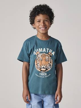 T-shirt motif tigre garçon - vertbaudet enfant Garçon-T-shirt, polo, sous-pull-T-shirt motif tigre garçon