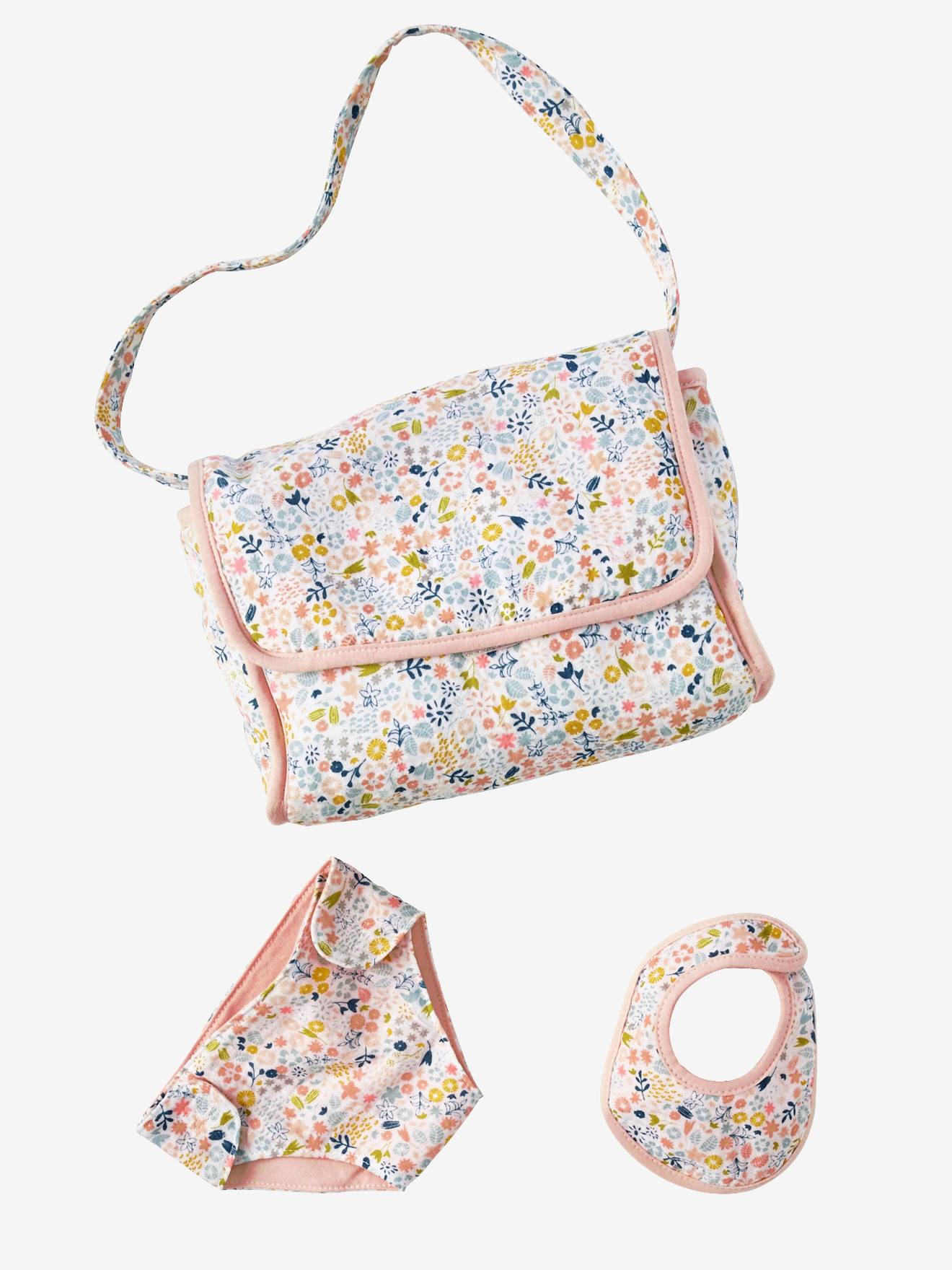 Sac à Langer Poupon Vertbaudet - Rose Avec Couche Et Bavoir Inclus - Jeu D'Imitation