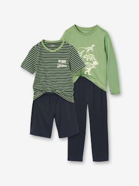 Pack of 2 Dino Pyjamas for Boys - vertbaudet enfant Boys-Pack of 2 Dino Pyjamas for Boys