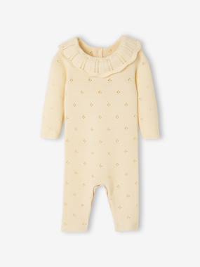 Jumpsuit in Fancy Knit for Newborns - vertbaudet enfant Jumpsuit in Fancy Knit for Newborns - vertbaudet enfant