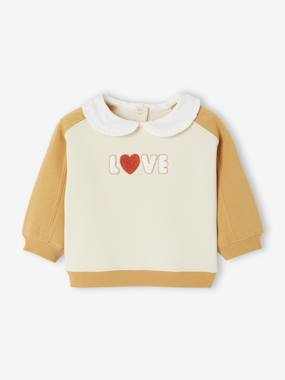 Girl's sweatshirt with a Peter Pan collar - vertbaudet enfant Girl's sweatshirt with a Peter Pan collar - vertbaudet enfant