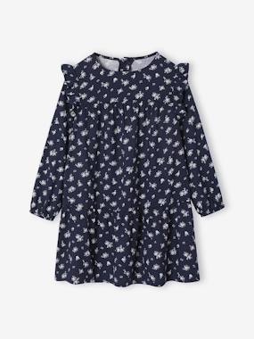 Printed Frilly Dress for Girls - vertbaudet enfant Girls-Printed Frilly Dress for Girls