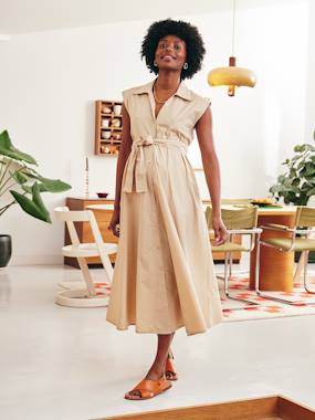 Robe longue popeline de coton grossesse et allaitement - vertbaudet enfant Robe longue popeline de coton grossesse et allaitement - vertbaudet enfant