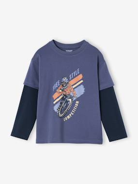 Double-Sleeve Top for Boys - vertbaudet enfant Boys-Double-Sleeve Top for Boys