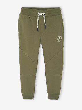Athletic Joggers in Fleece for Boys - vertbaudet enfant -Athletic Joggers in Fleece for Boys