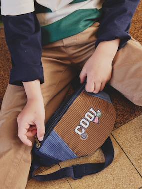 Velvet "Cool School" boy's bum bag - vertbaudet enfant -Velvet "Cool School" boy's bum bag