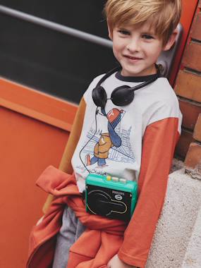 Tee-shirt longues manches colorblock garçon - vertbaudet enfant Garçon-T-shirt, polo, sous-pull-Tee-shirt longues manches colorblock garçon