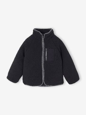 Sherpa Jacket for Girls - vertbaudet enfant Girls-Sherpa Jacket for Girls