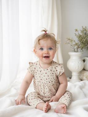 Cotton Gauze Jumpsuit for Babies - vertbaudet enfant -Cotton Gauze Jumpsuit for Babies