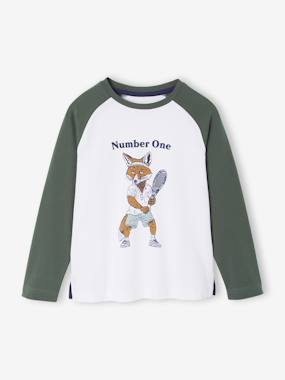 Tee-shirt manches longues garçon Renard - vertbaudet enfant Garçon-T-shirt, polo, sous-pull-Tee-shirt manches longues garçon Renard