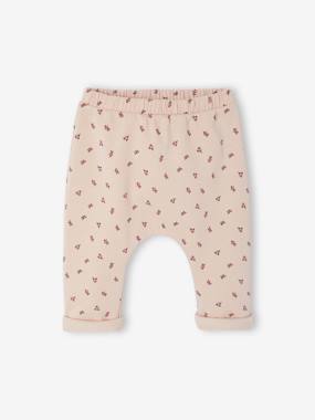 Trousers in Cotton Fleece, for Newborn Babies - vertbaudet enfant Baby-Trousers & Jeans-Trousers in Cotton Fleece, for Newborn Babies