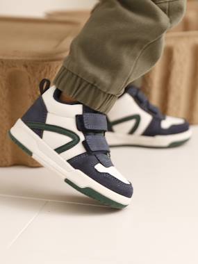 High-top trainers with hook and loop fastener for babies - vertbaudet enfant -High-top trainers with hook and loop fastener for babies