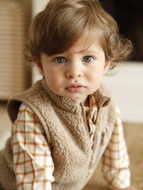 Gingham velvet baby shirt - vertbaudet enfant Gingham velvet baby shirt - vertbaudet enfant