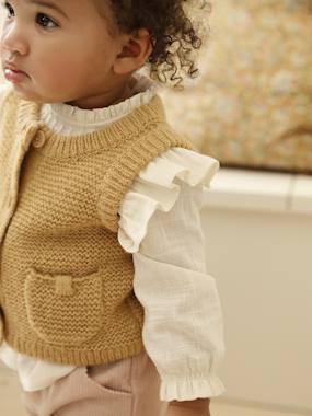 Buttoned sleeveless baby cardigan - vertbaudet enfant Buttoned sleeveless baby cardigan - vertbaudet enfant