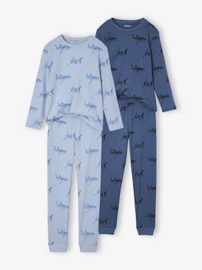 Lot de 2 pyjamas garçon requin - vertbaudet enfant -Lot de 2 pyjamas garçon requin
