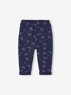 Printed Fleece Trousers for Babies - vertbaudet enfant Baby-Trousers & Jeans-Printed Fleece Trousers for Babies