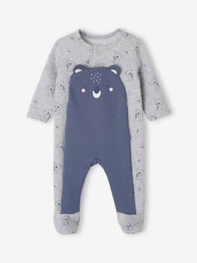 Koala Sleepsuit in Fleece, for Newborns - vertbaudet enfant Koala Sleepsuit in Fleece, for Newborns - vertbaudet enfant