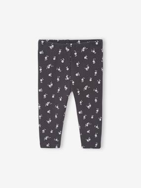 Printed Ribbed Knit Leggings for Babies
- vertbaudet enfant Baby-Trousers & Jeans-Printed Ribbed Knit Leggings for Babies