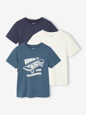 Pack of 3 T-Shirts for Boys - vertbaudet enfant Boys-Pack of 3 T-Shirts for Boys
