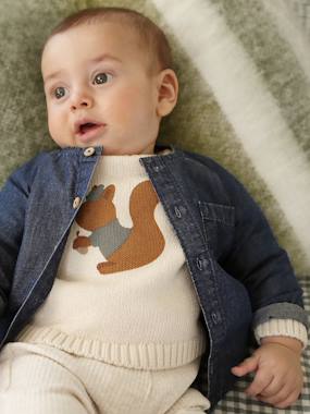 Denim Shirt for Newborns - vertbaudet enfant Denim Shirt for Newborns - vertbaudet enfant