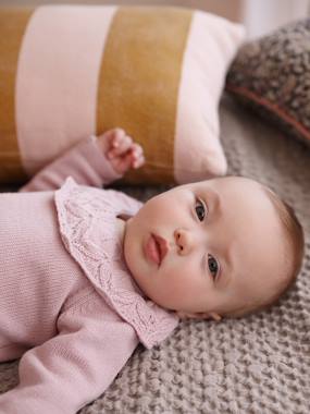 Newborn Set: Knitted Romper + Tights - vertbaudet enfant Newborn Set: Knitted Romper + Tights - vertbaudet enfant